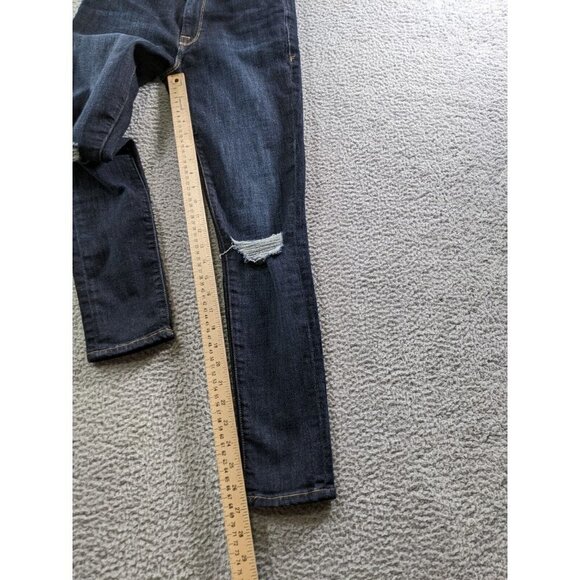 Frame Denim Jeans Womens 27 Ali High Rise Skinny Blue Destroyed Kingland Rip - Picture 9 of 16